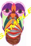 talkative, this imaginative and colorful drawing/poster is about human face that can not keep its mouth shut